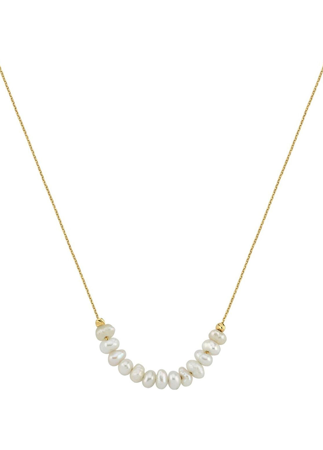 Safir Mücevher Deep Sea 14 Ayar Gold Tasarım Kadın İnci Kolye