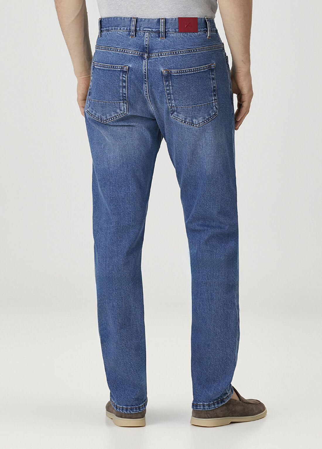 Isaia Koyu Mavi Jean Pantolon görsel 3