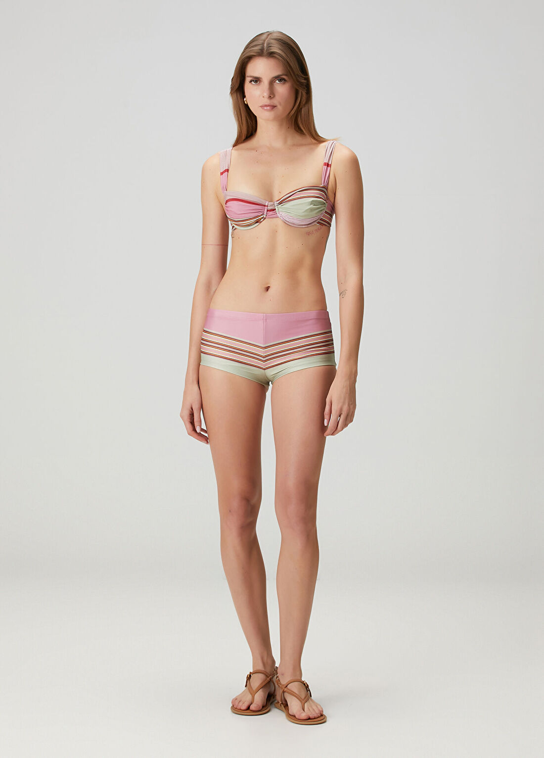 Faithfull Olina Çok Renkli Çizgili Bikini Altı