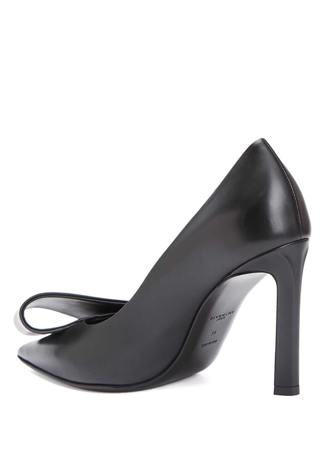 Givenchy Twisted Ribbon Siyah Deri Stiletto görsel 3