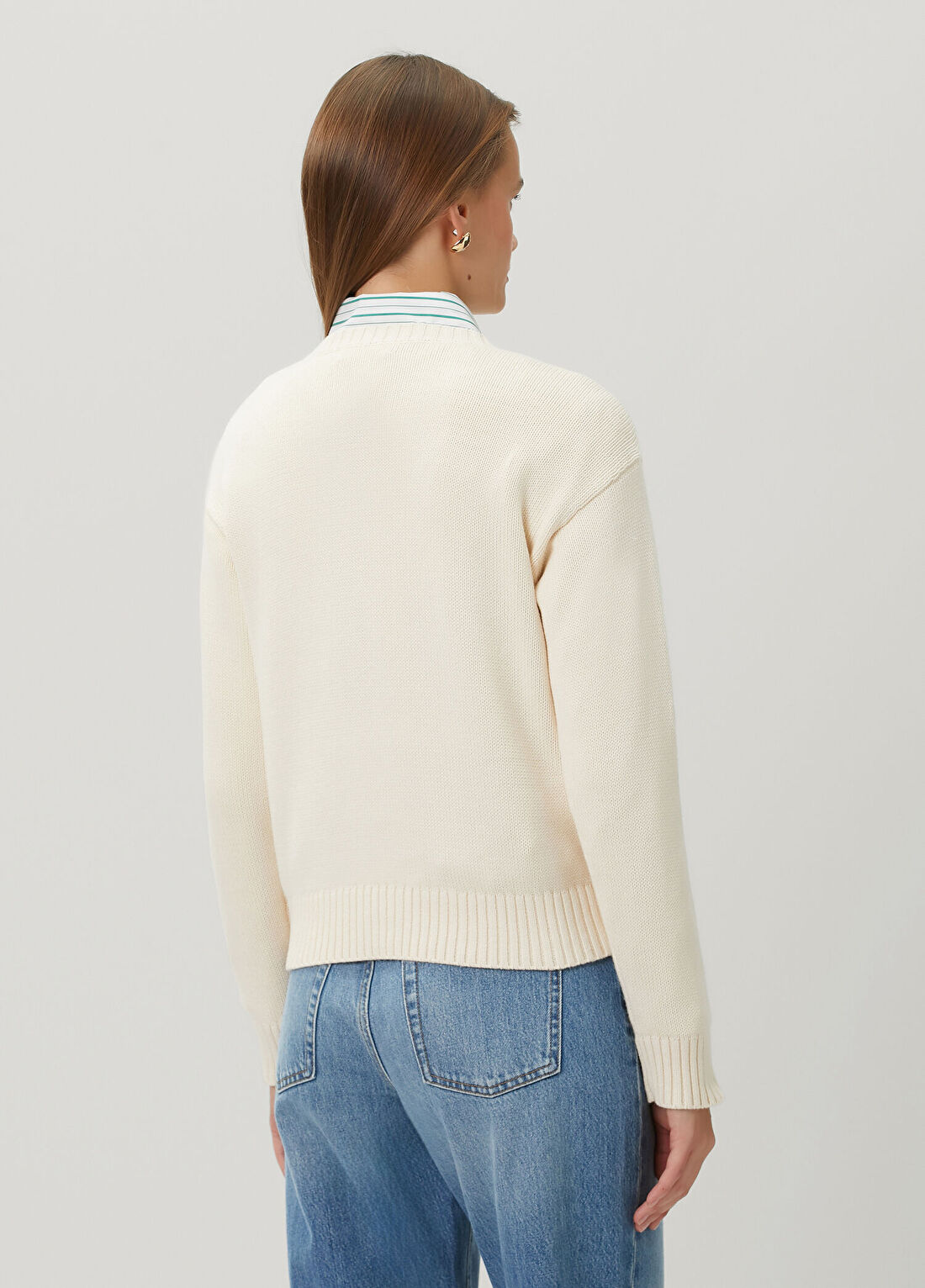 Lauren Ralph Lauren Krem Kazak görsel 4