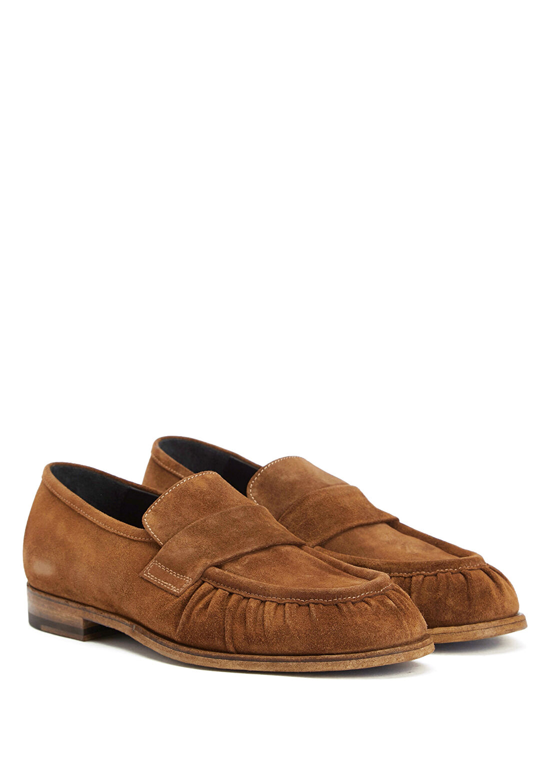 Officine Creative Solitude Taba Kadın Süet Loafer görsel 2