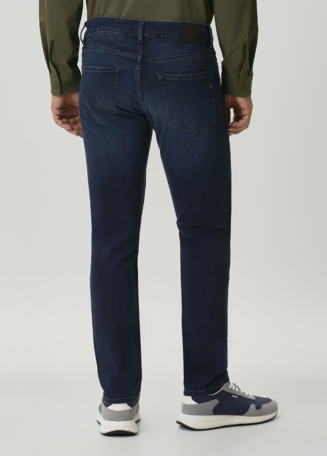 Boss Delaware Lacivert Slim Fit Jean Pantolon görsel 3