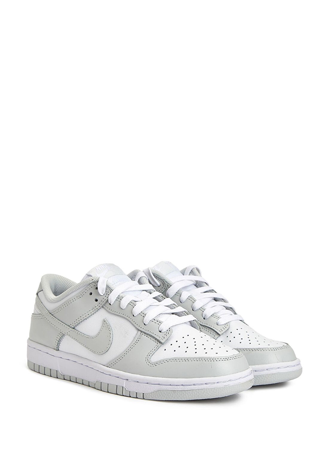 Nike Dunk Beyaz Gri Kadın Deri Sneaker görsel 2