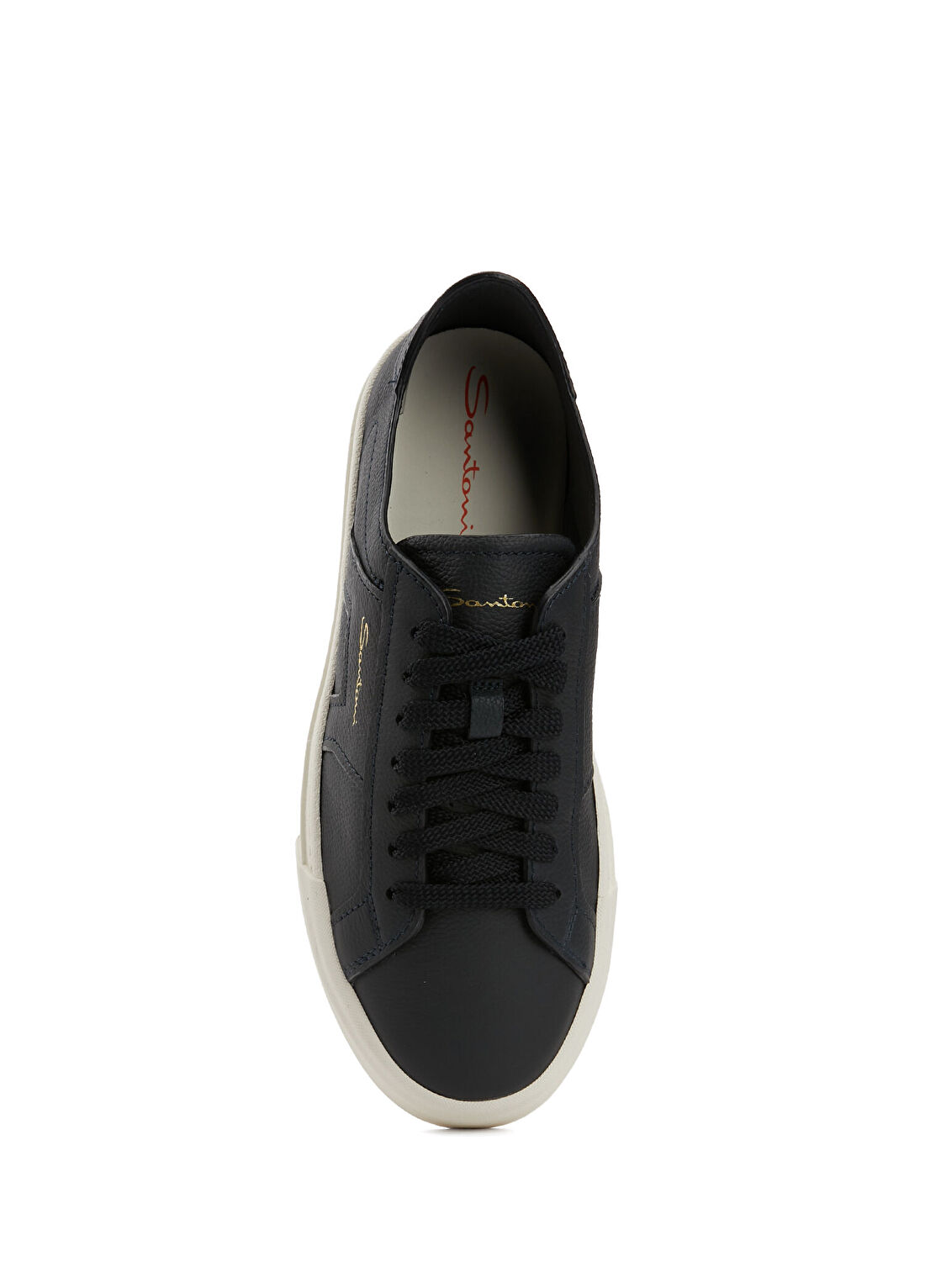 Santoni Lacivert Erkek Deri Sneaker görsel 4