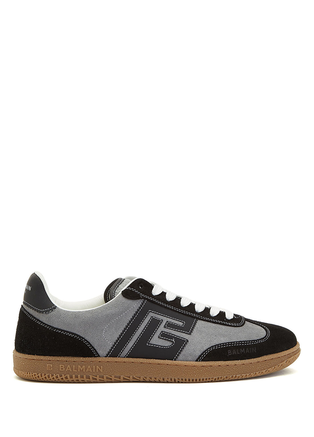 Balmain Swan Gri Erkek Süet Sneaker