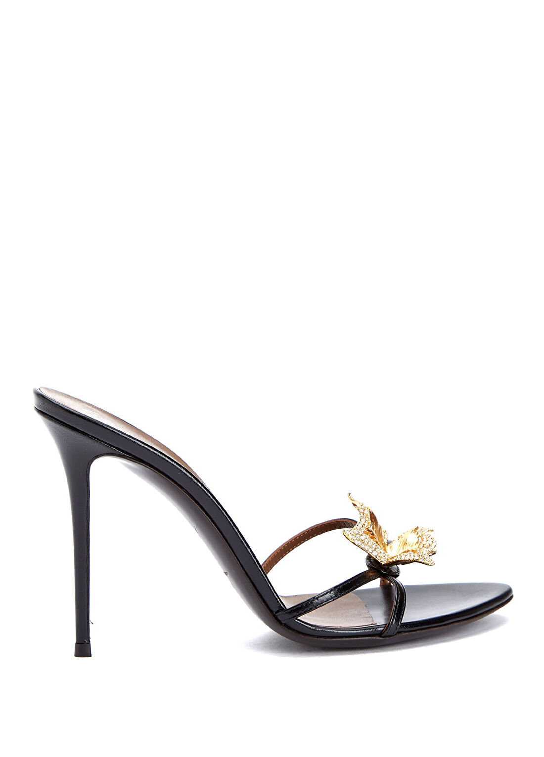 Giuseppe Zanotti Siyah Kadın Deri Terlik