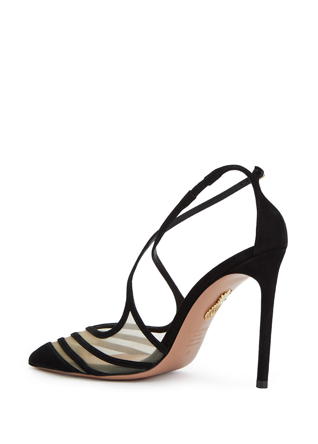 Aquazzura Alana Siyah Süet Topuklu Ayakkabı görsel 3