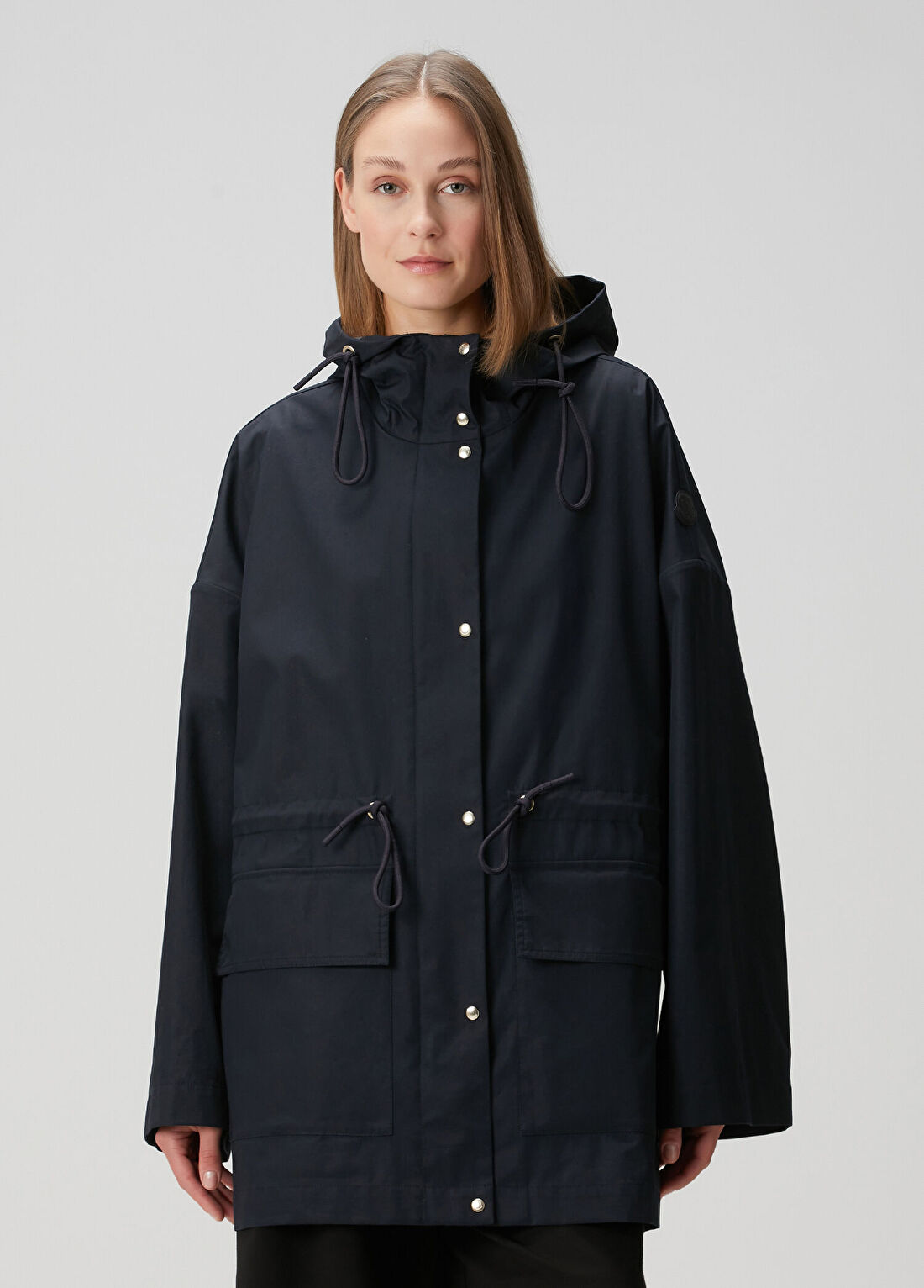 Moncler Gaillon Koyu Mavi Kapüşonlu Parka