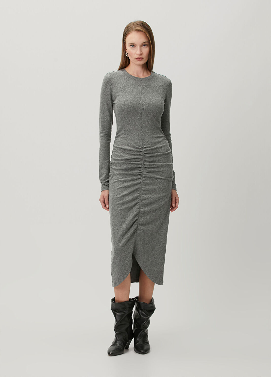Marant Etoile Dylin Gri Midi Elbise