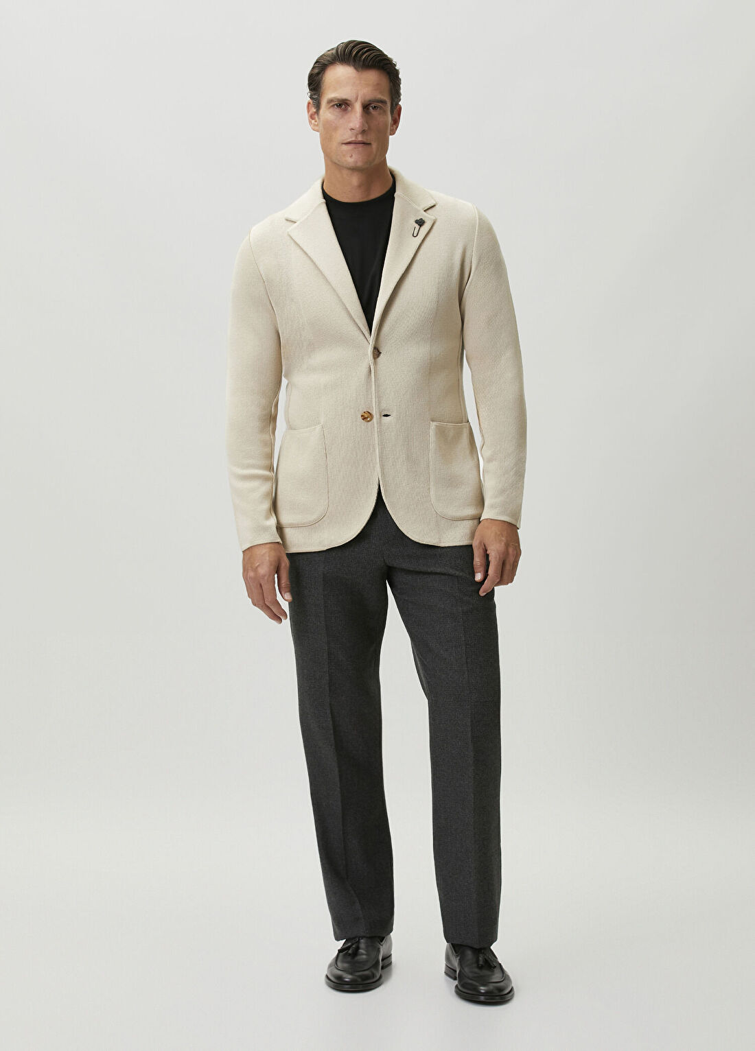Lardini Siyah Basic T-shirt görsel 2