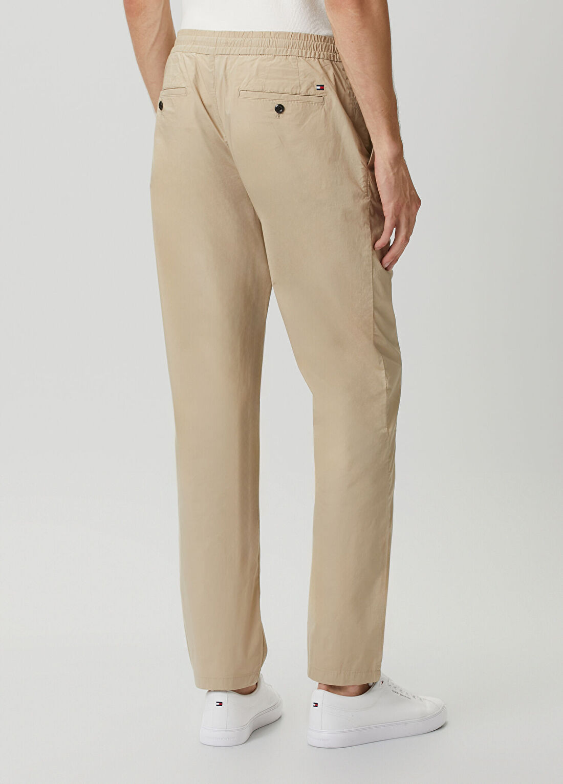 Tommy Hilfiger Denton Bej Poplin Pantolon görsel 3