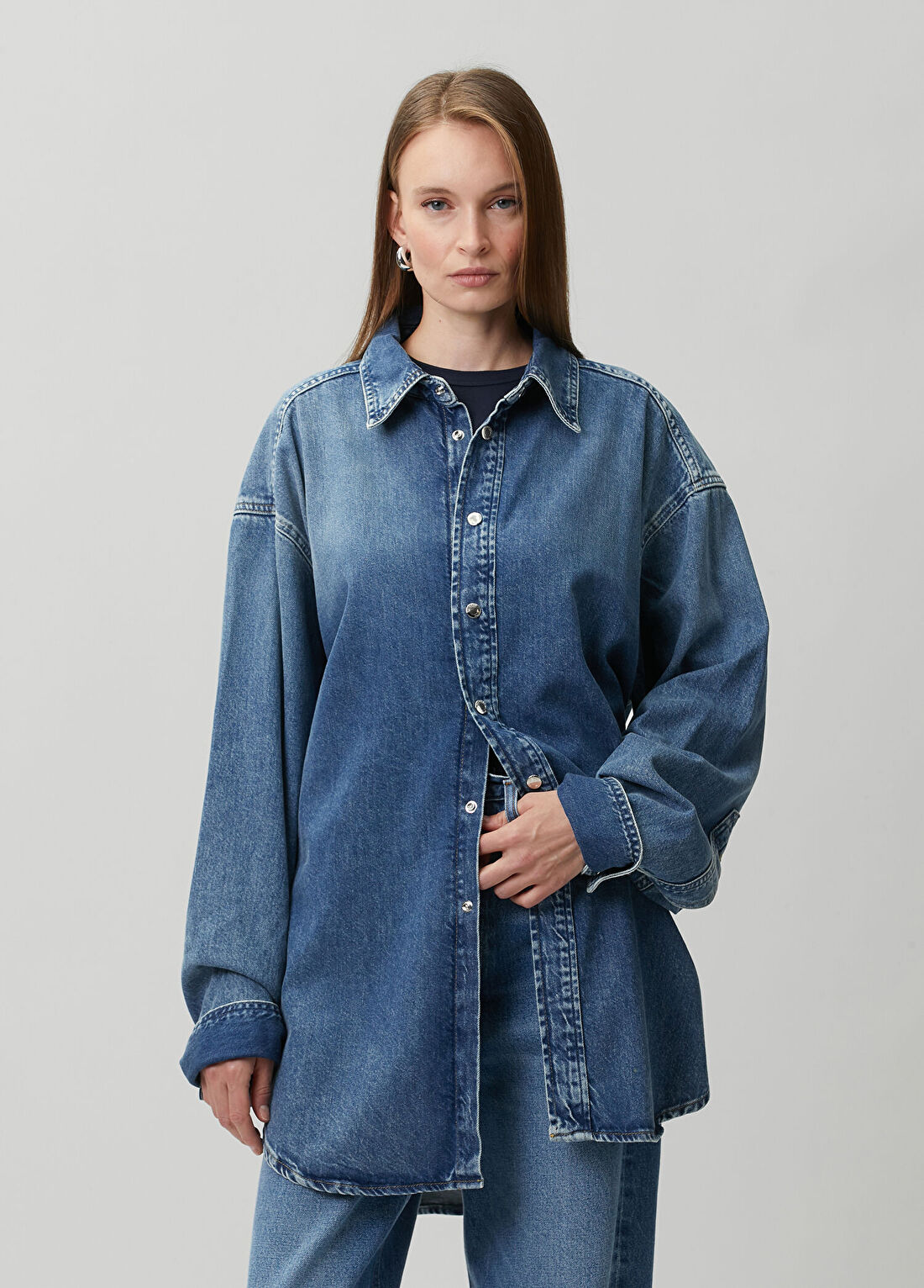Haikure Victoria Mavi Denim Gömlek