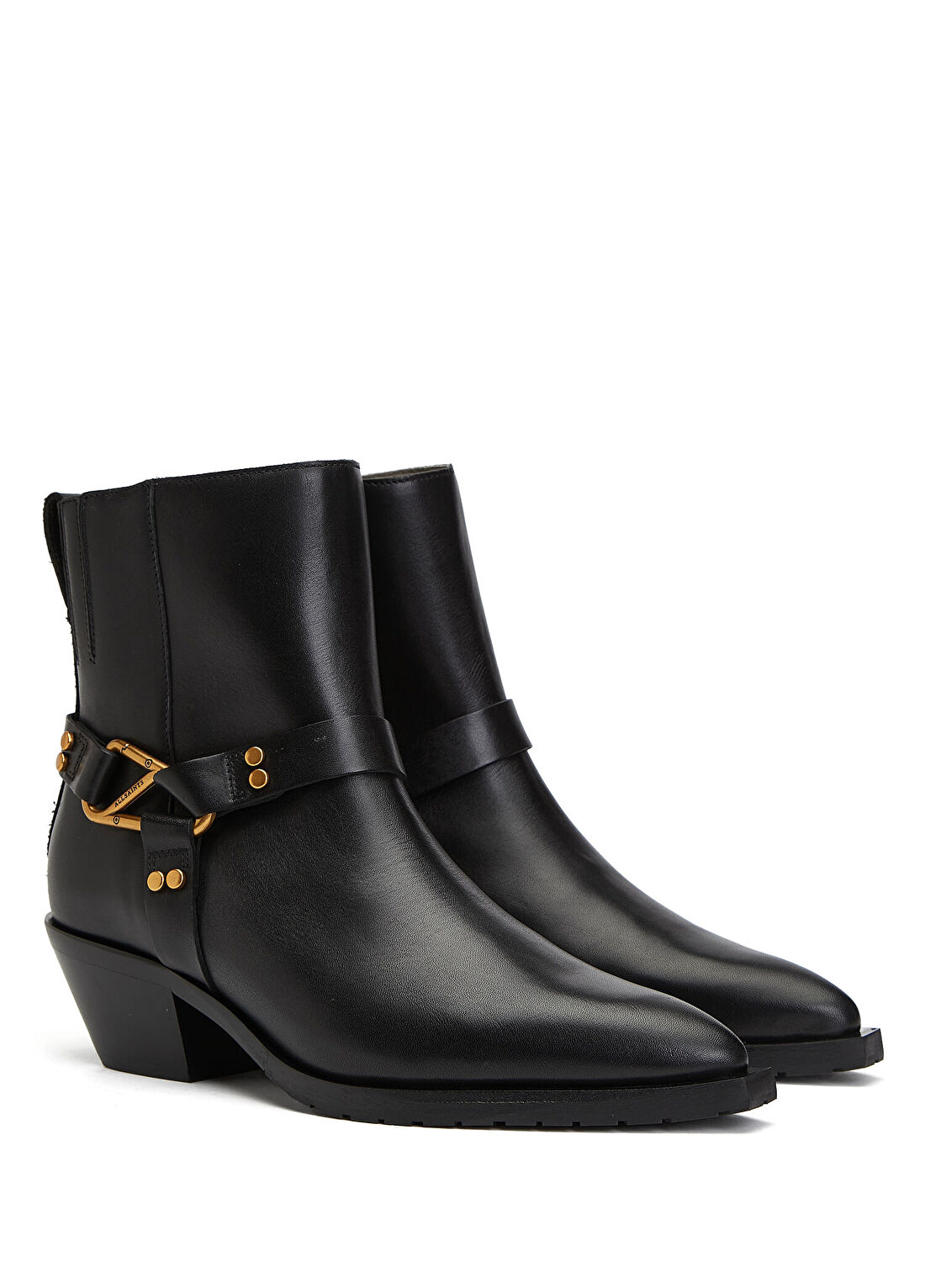 AllSaints Fox Siyah Kadın Deri Bot görsel 2