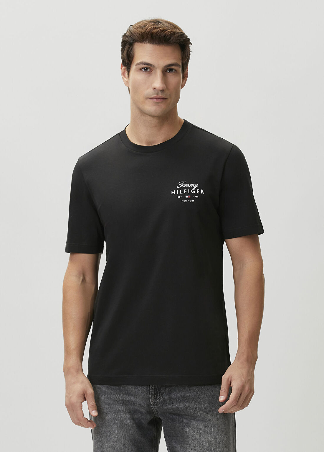 Tommy Hilfiger Script Stack Siyah T-shirt