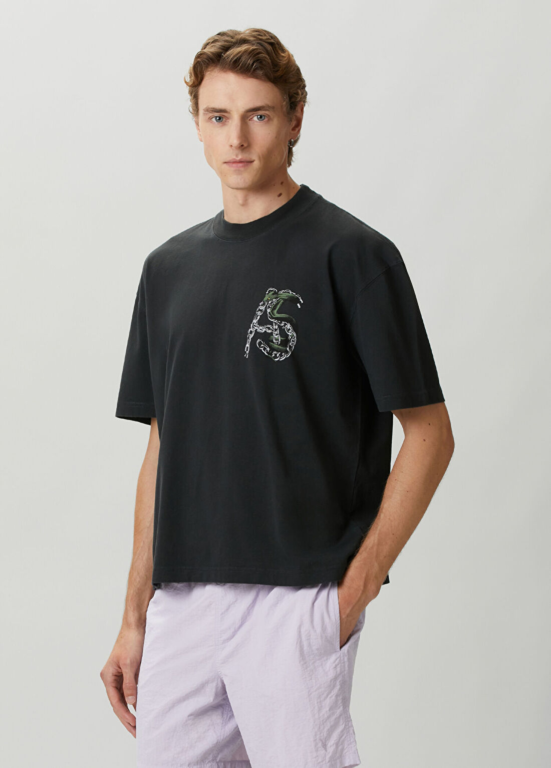 AllSaints Linx Siyah T-shirt görsel 3