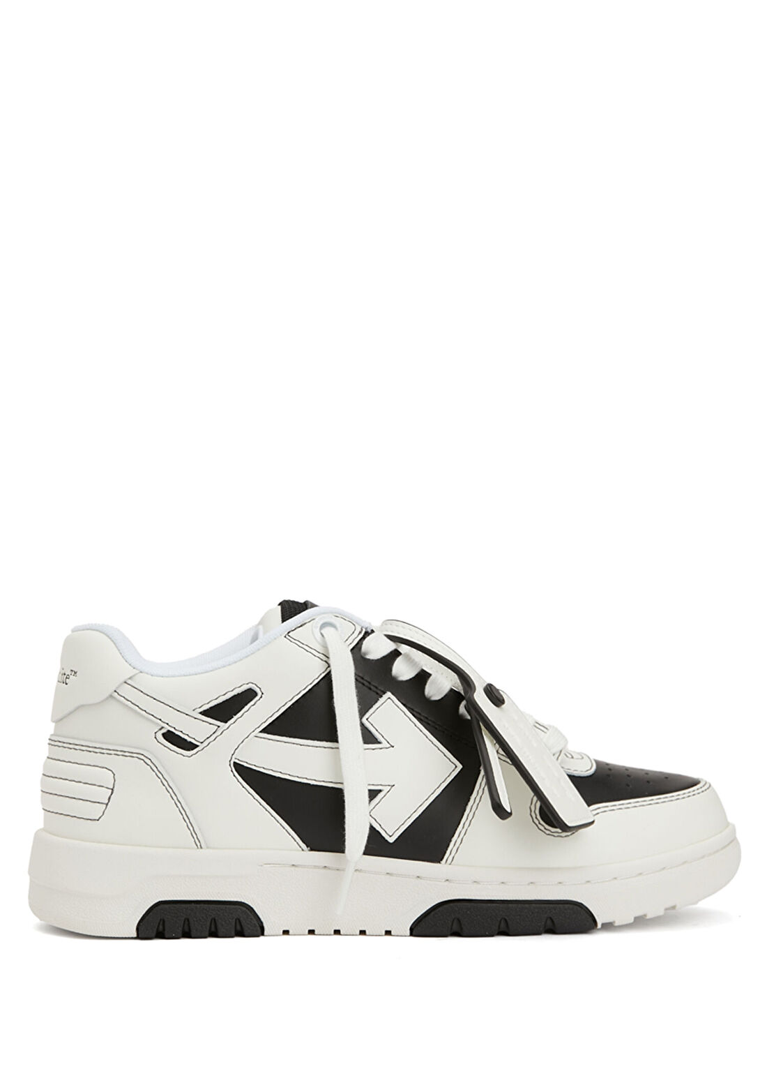 Off-White Siyah Beyaz Kadın Deri Sneaker