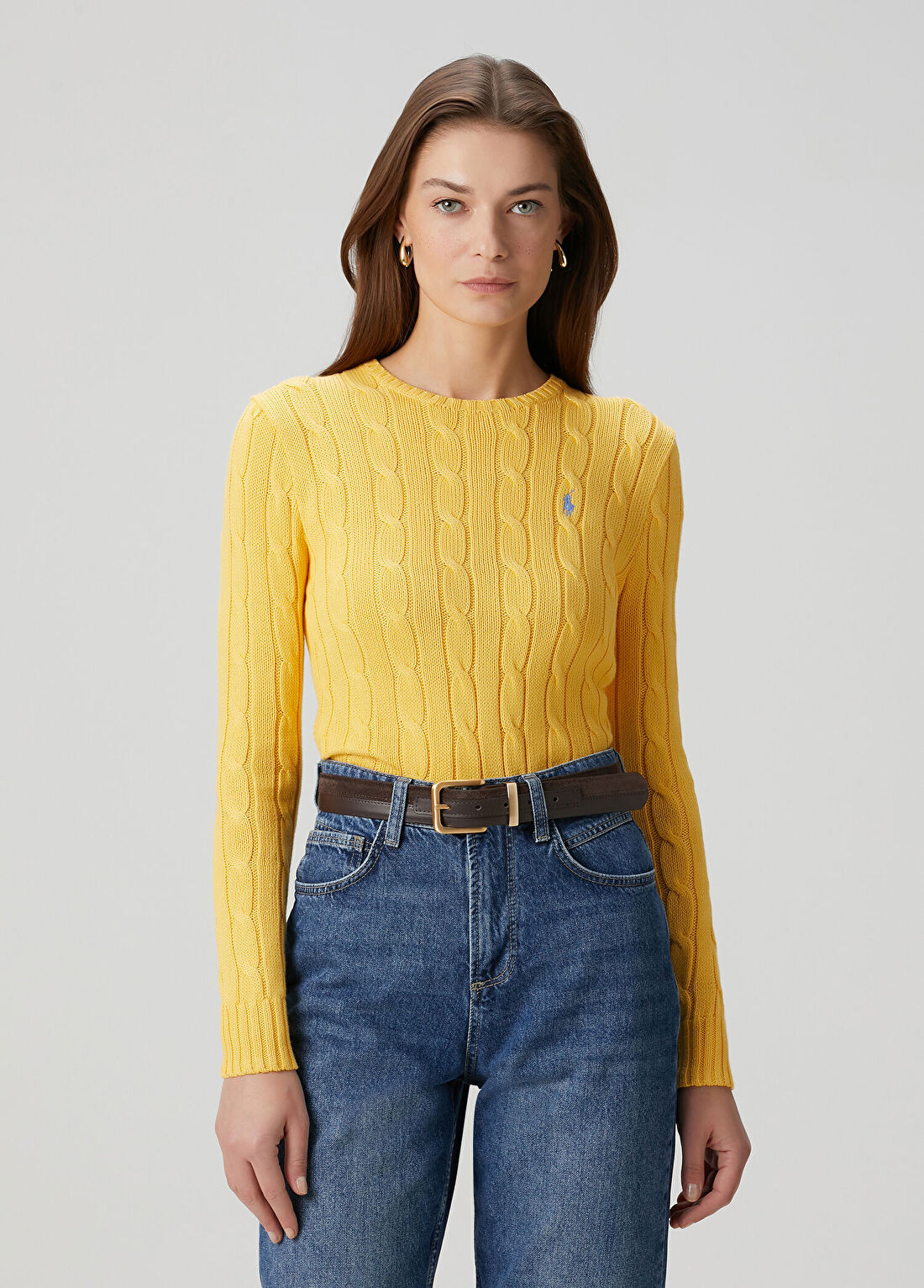 Polo Ralph Lauren Sarı Saç Örgü Triko