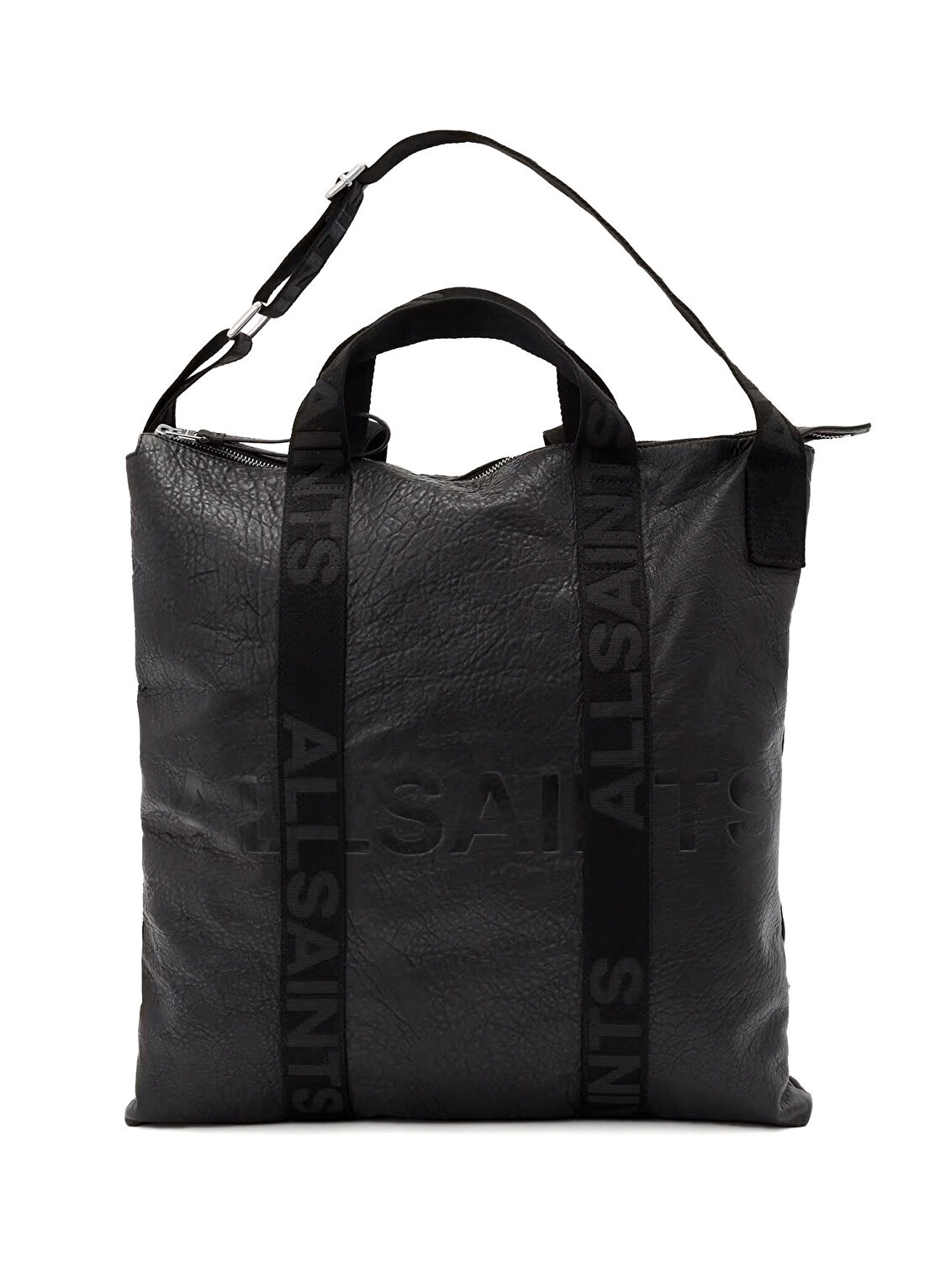 AllSaints Kei Siyah Erkek Deri Sırt Çantası