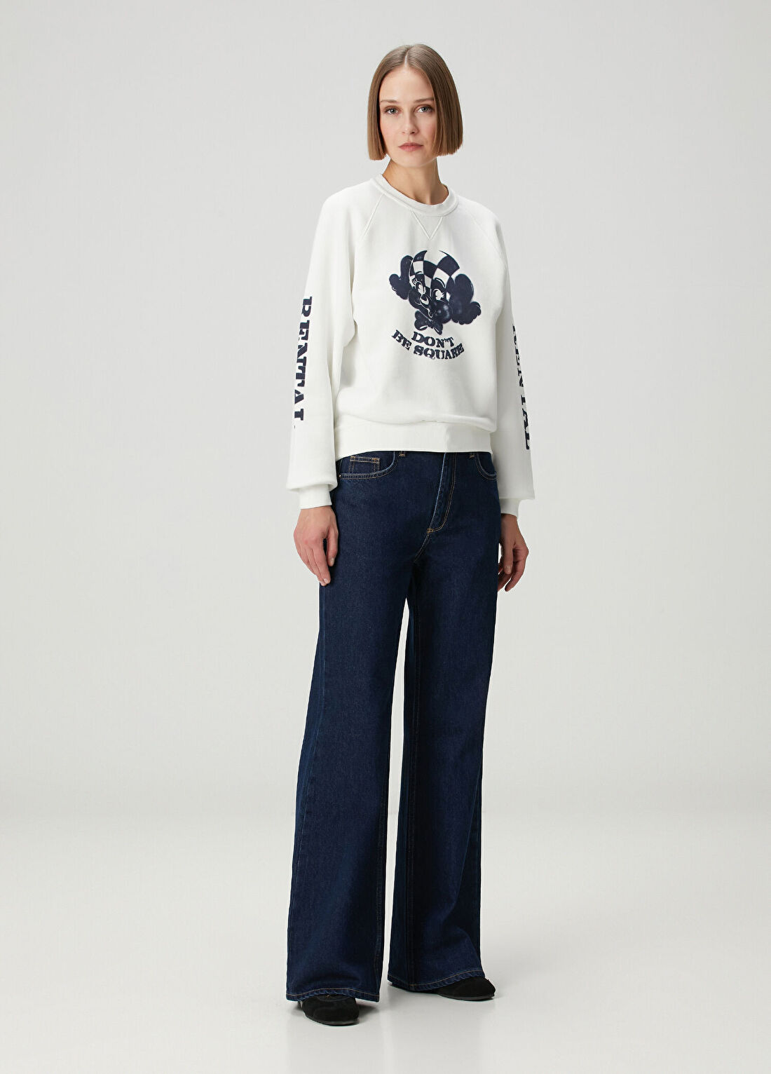 Kenzo Cartoon Kırık Beyaz Sweatshirt görsel 2