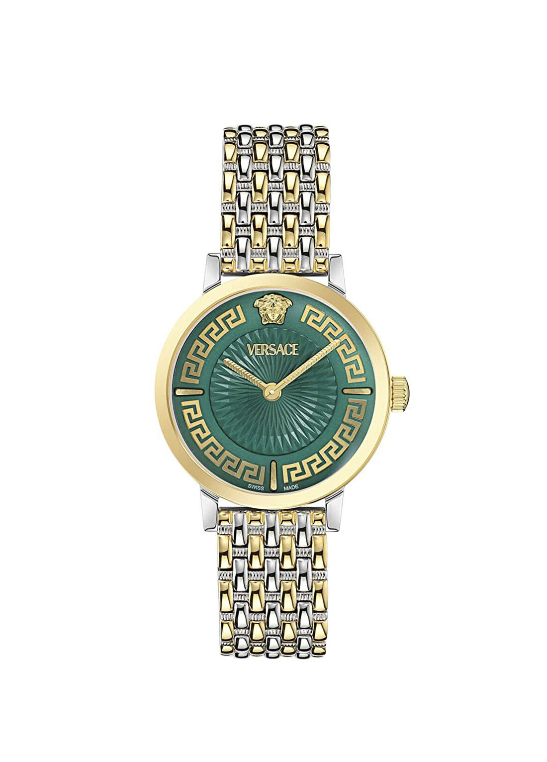 Versace VRSCVE0A00325 Altın Rengi Metalik Gri Çelik Kadın Kol Saati
