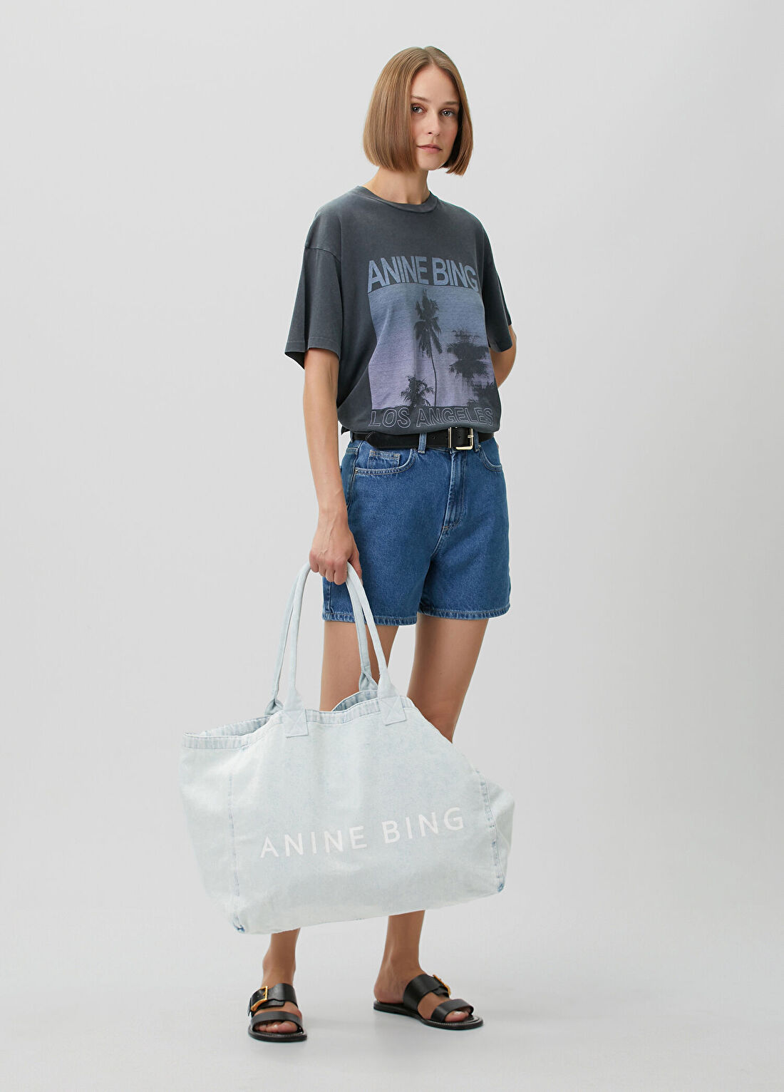Anine Bing Cade Siyah T-shirt görsel 2