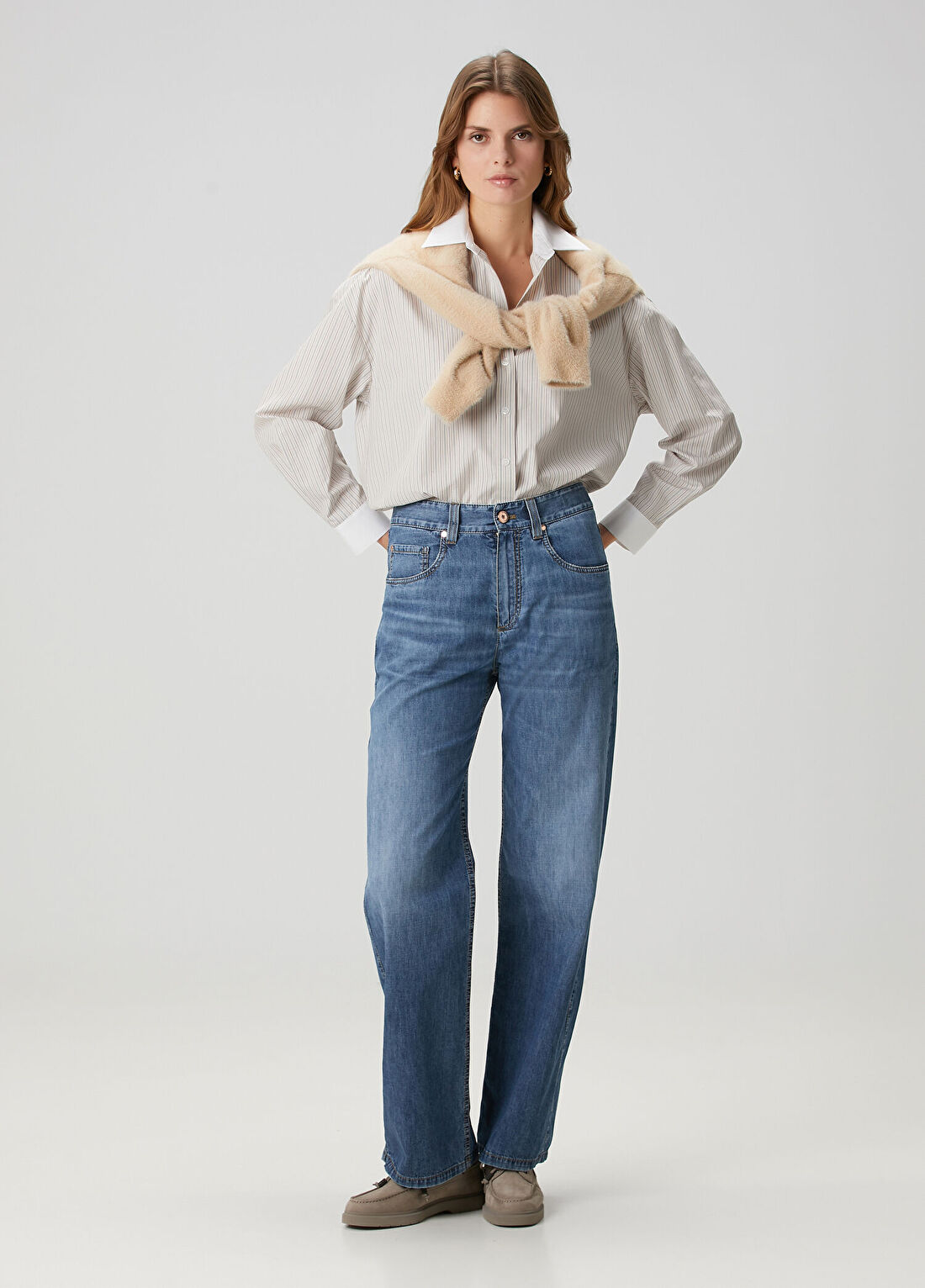 Brunello Cucinelli Mavi Boyfriend Jean Pantolon
