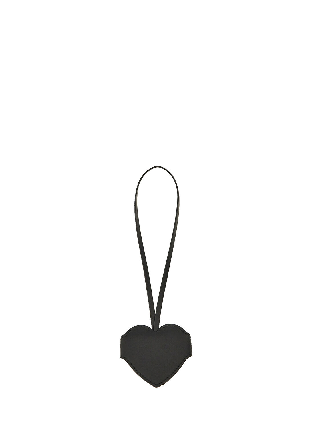 Ferragamo Hug Heart Mirror Siyah Deri Çanta Aksesuarı görsel 2