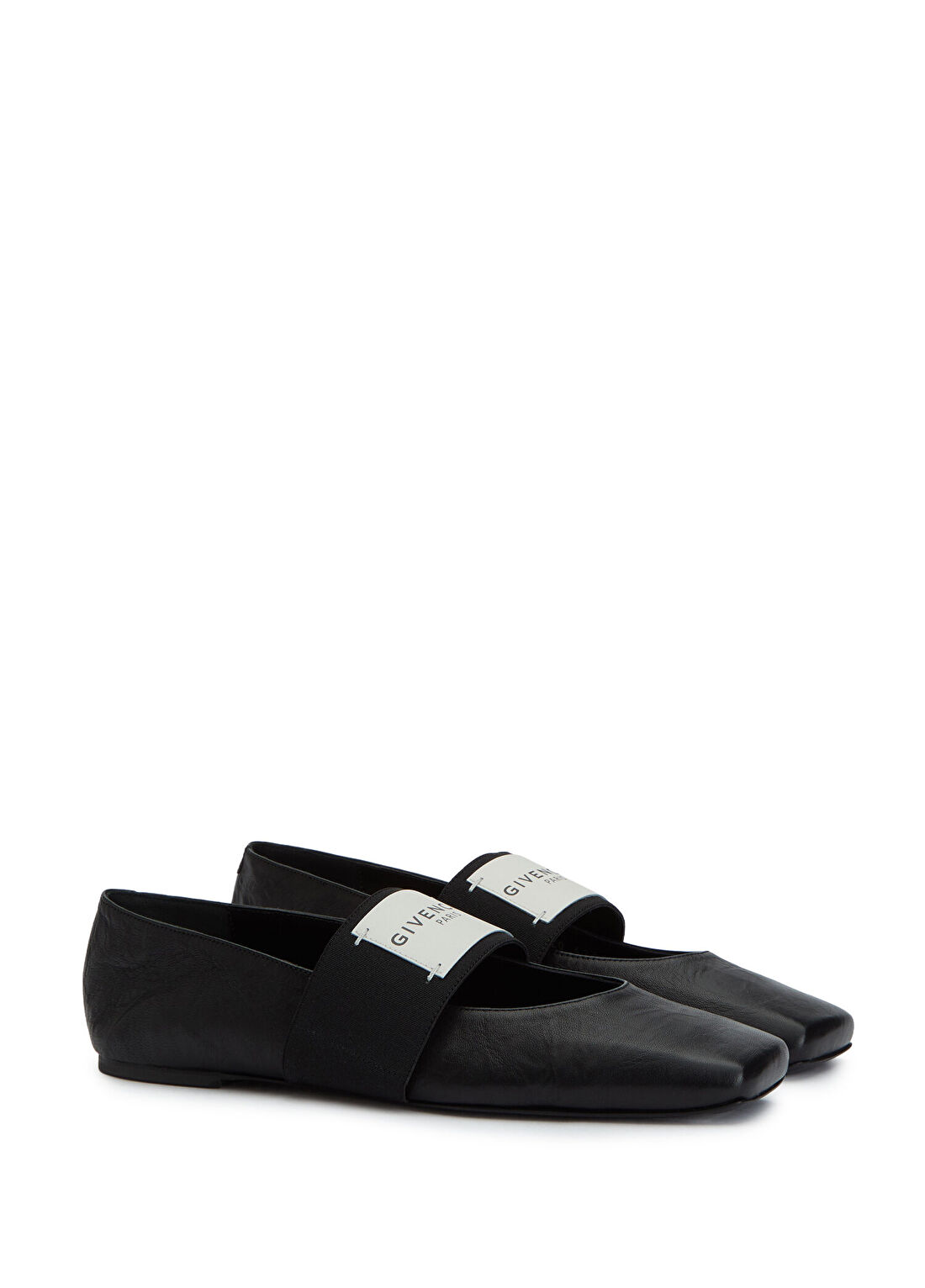 Givenchy Siyah Logo Bantlı Kadın Deri Loafer görsel 2