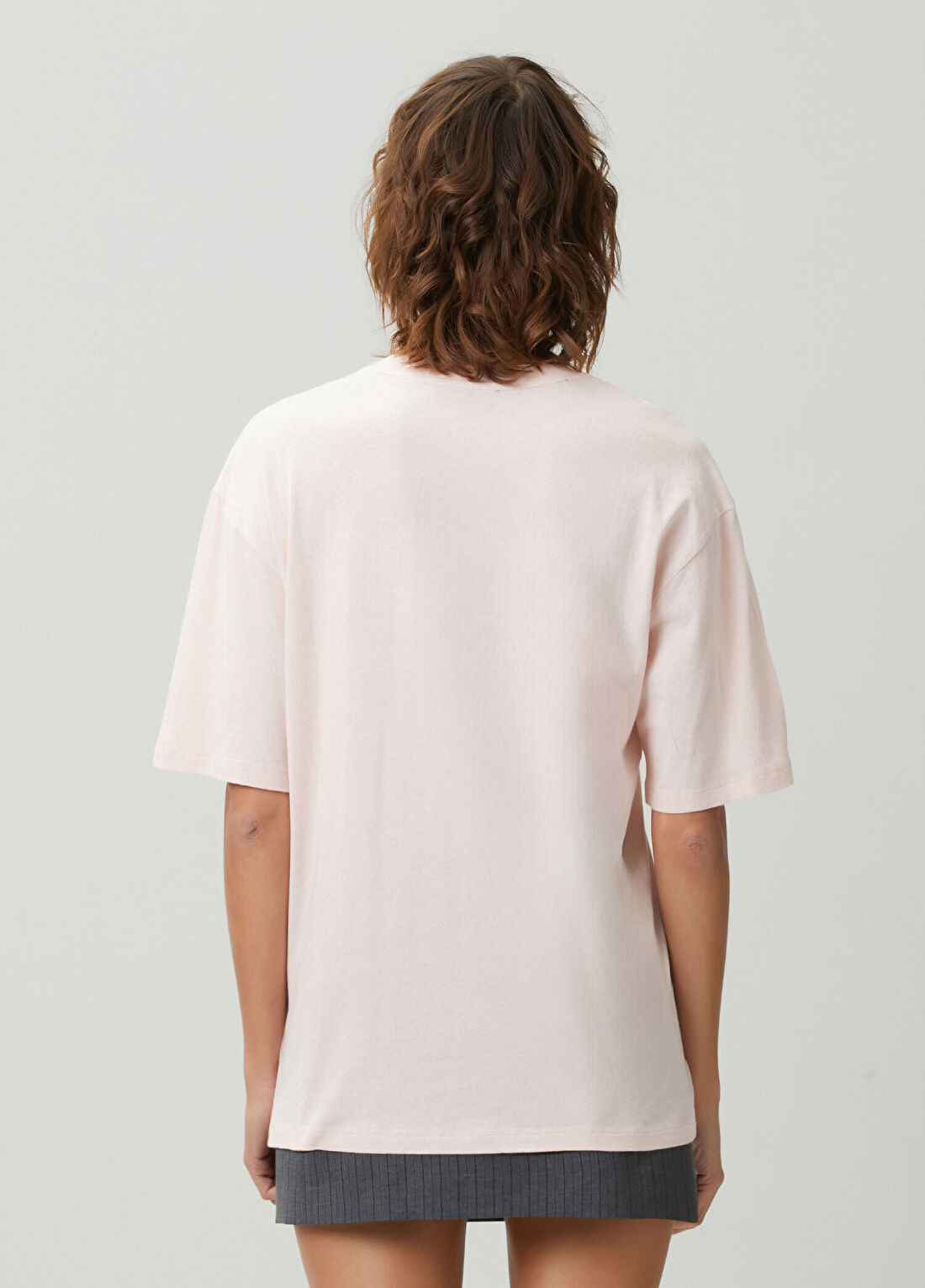 Academia Pembe Baskılı T-shirt görsel 4