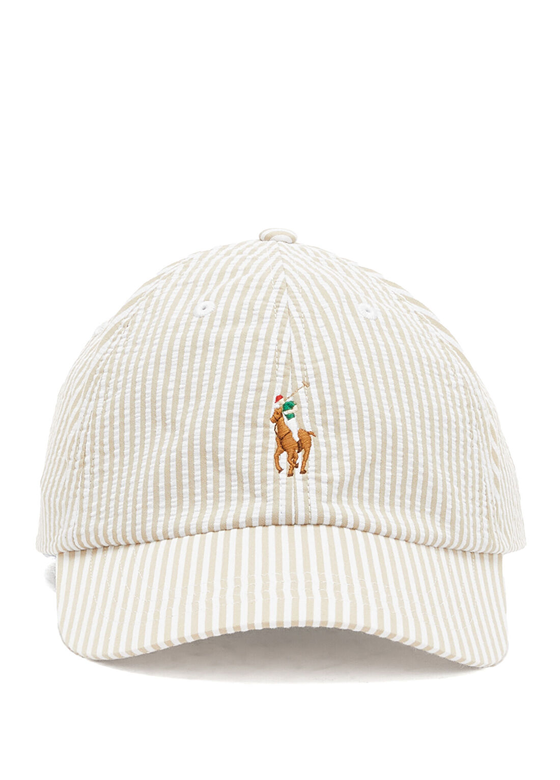 Polo Ralph Lauren Bej Çizgili Erkek Şapka görsel 2