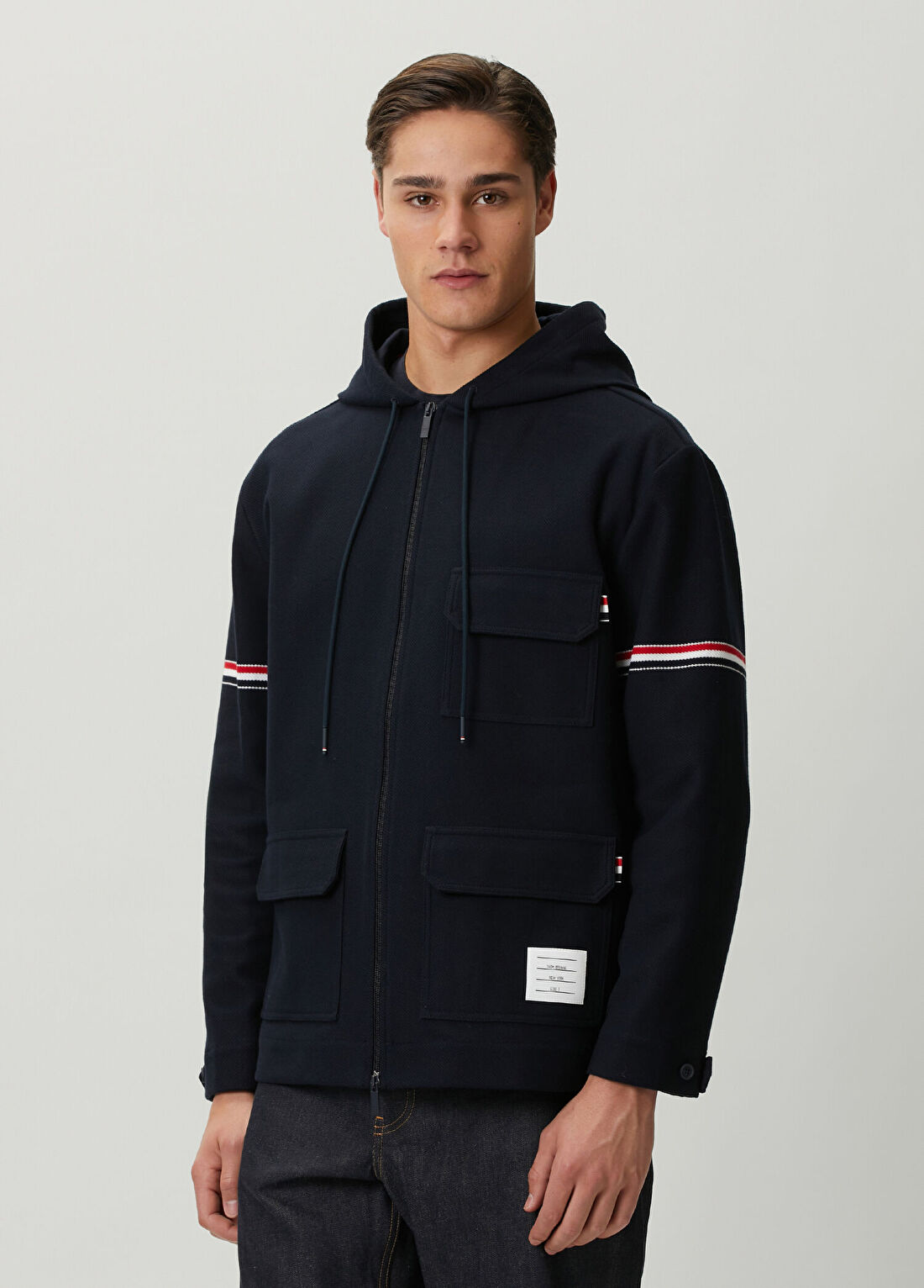 Thom Browne Lacivert Kapüşonlu Ceket görsel 3