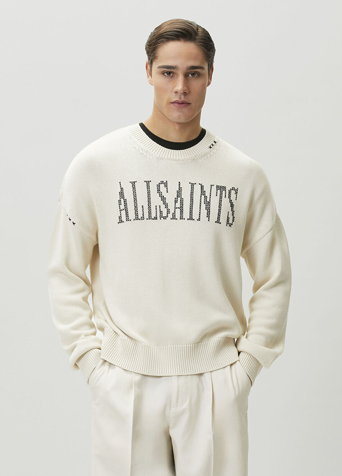 AllSaints Crossed Ekru Kazak