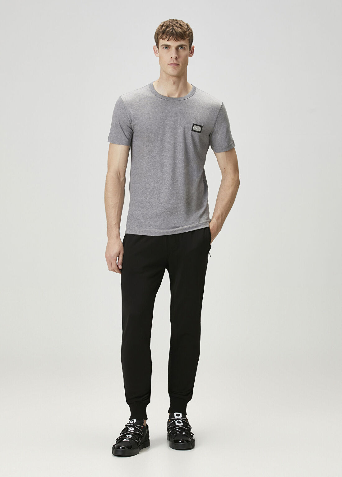 Dolce&Gabbana Siyah Beli Kordonlu Jogger Eşofman Altı