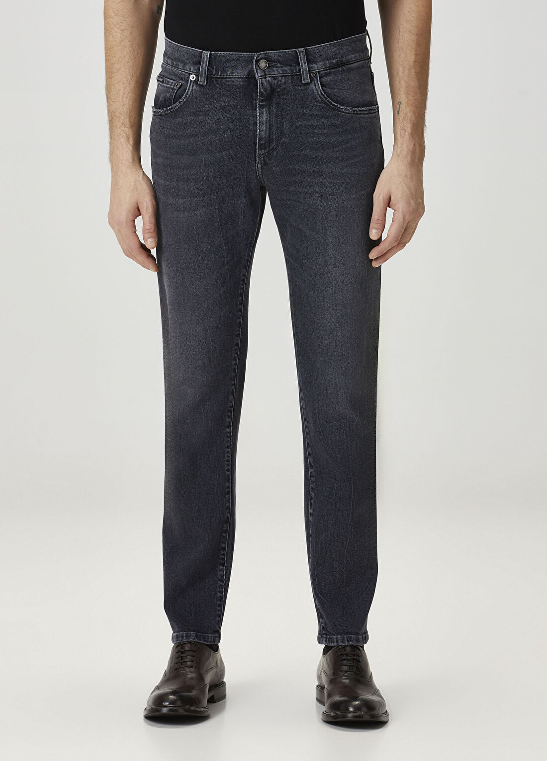 Dolce&Gabbana Slim Fit Gri Jean Pantolon görsel 2