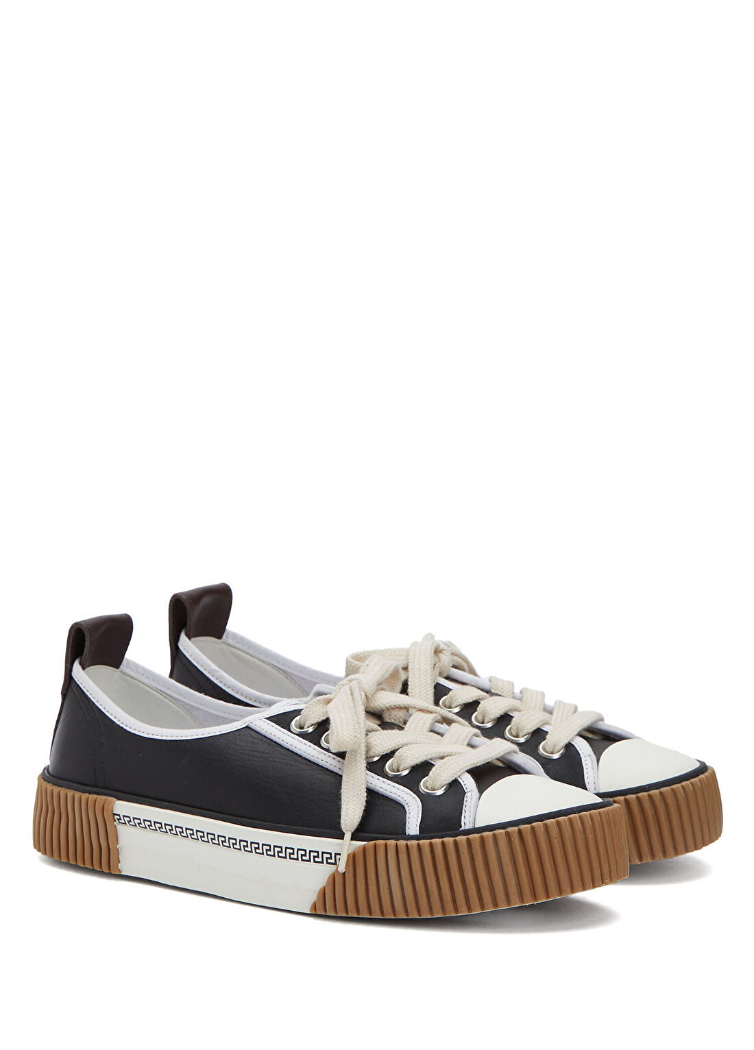 Versace Siyah Kadın Deri Sneaker görsel 2