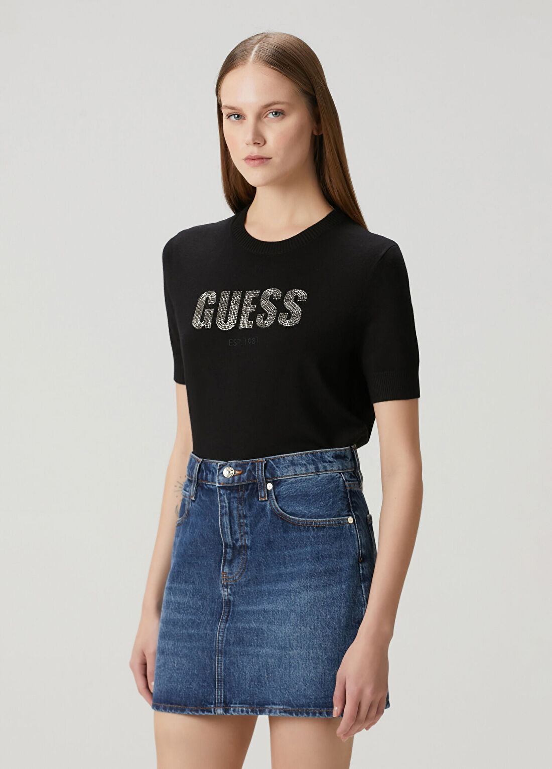 Guess Norah Siyah Triko görsel 3