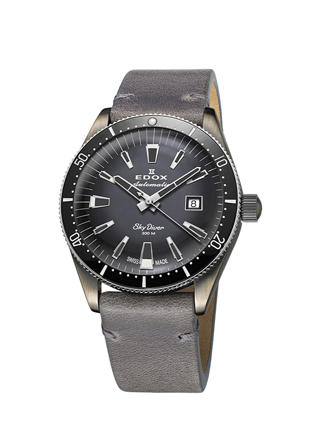 Edox SkyDiver 80126-3VIN-GDN Deri Erkek Kol Saati
