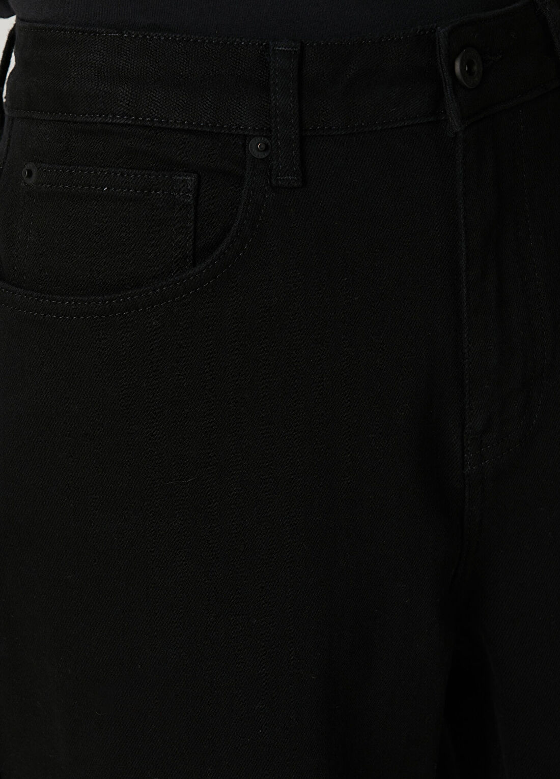 Academia Straight Fit Siyah Jean Pantolon görsel 4