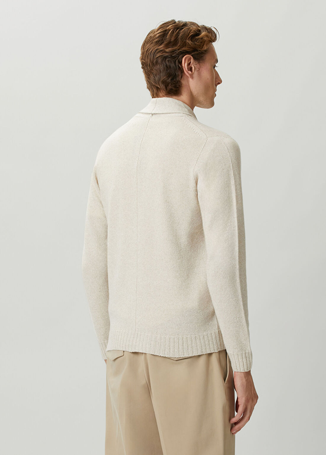 John Smedley Rockf Ekru Kaşmir Triko Hırka görsel 4
