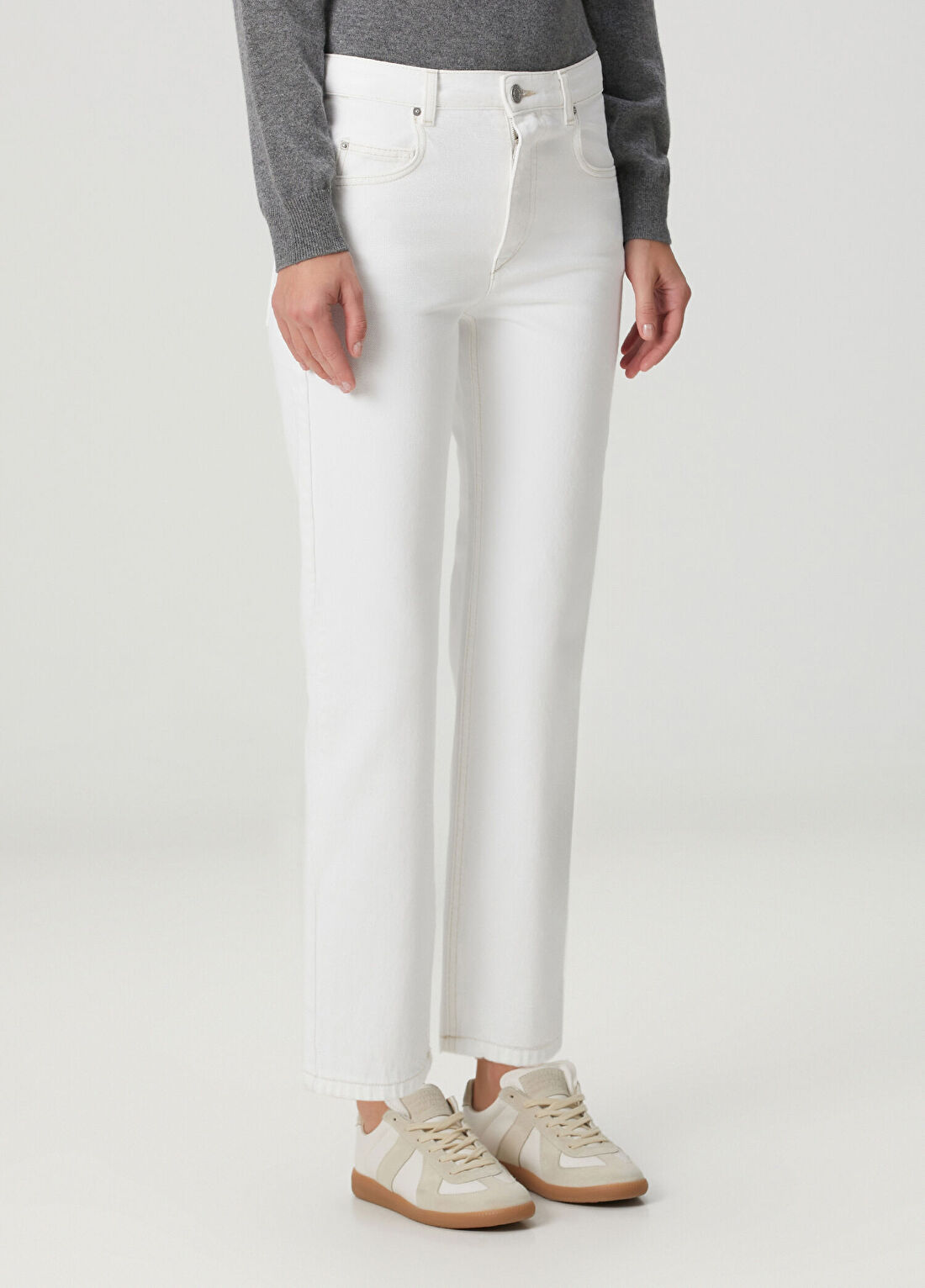 Isabel Marant Dakota Beyaz Jean Pantolon görsel 3