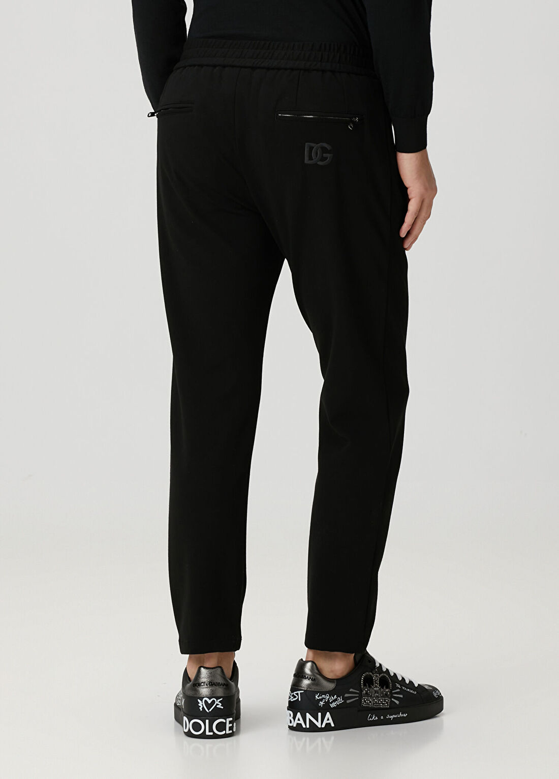 Dolce&Gabbana Siyah Beli Kordonlu Pantolon görsel 3