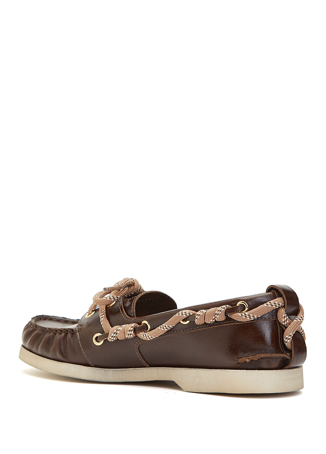 Golden Goose Koyu Kahverengi Kadın Deri Loafer görsel 3
