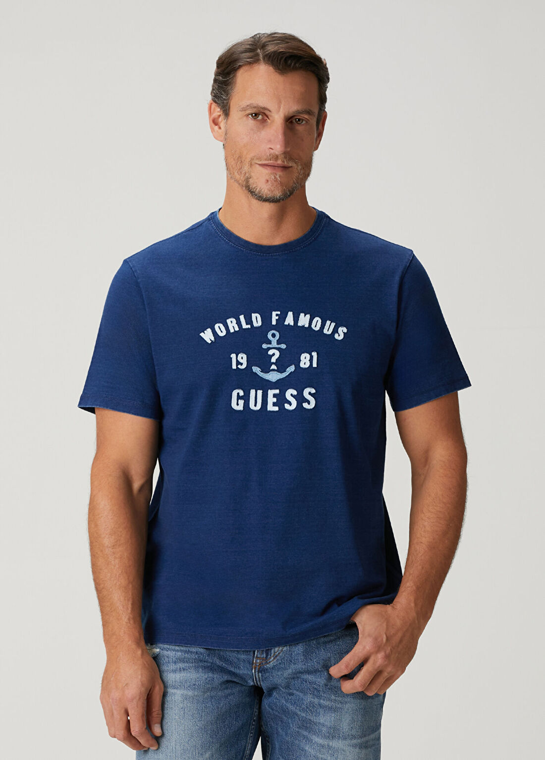 Guess Regular Fit Marine Lacivert T-shirt