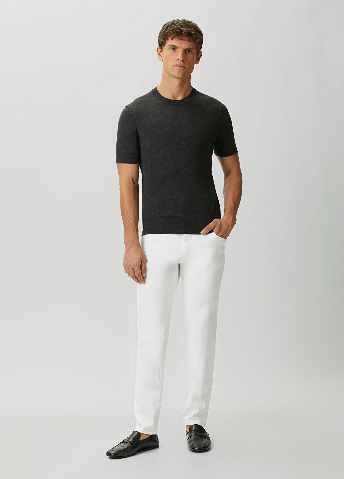 Dolce&Gabbana Slim Fit Beyaz Jean Pantolon