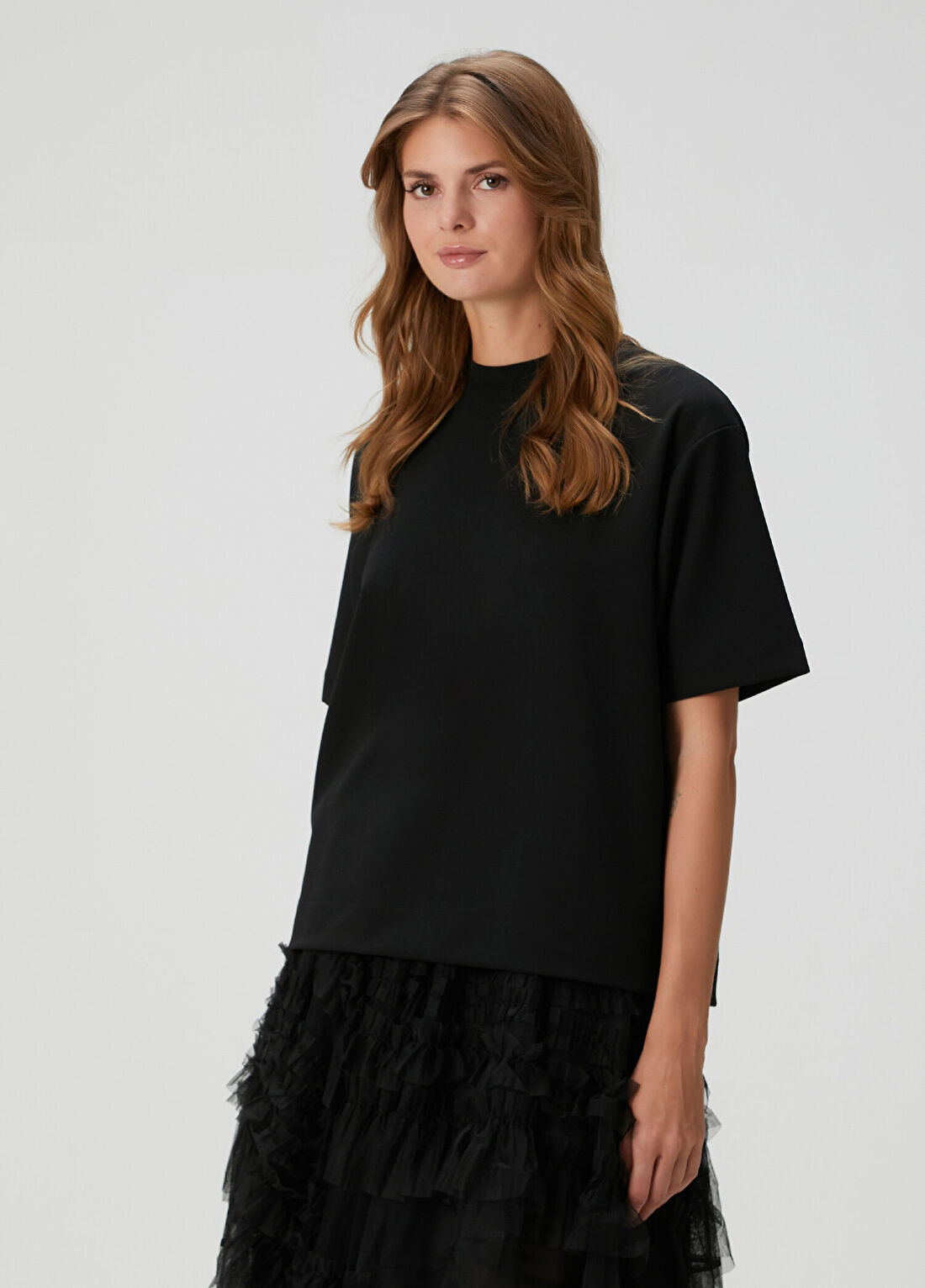 AllSaints Dani Siyah T-shirt görsel 3