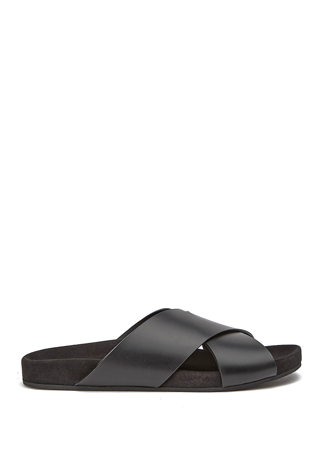 Giuseppe Zanotti Siyah Erkek Deri Terlik
