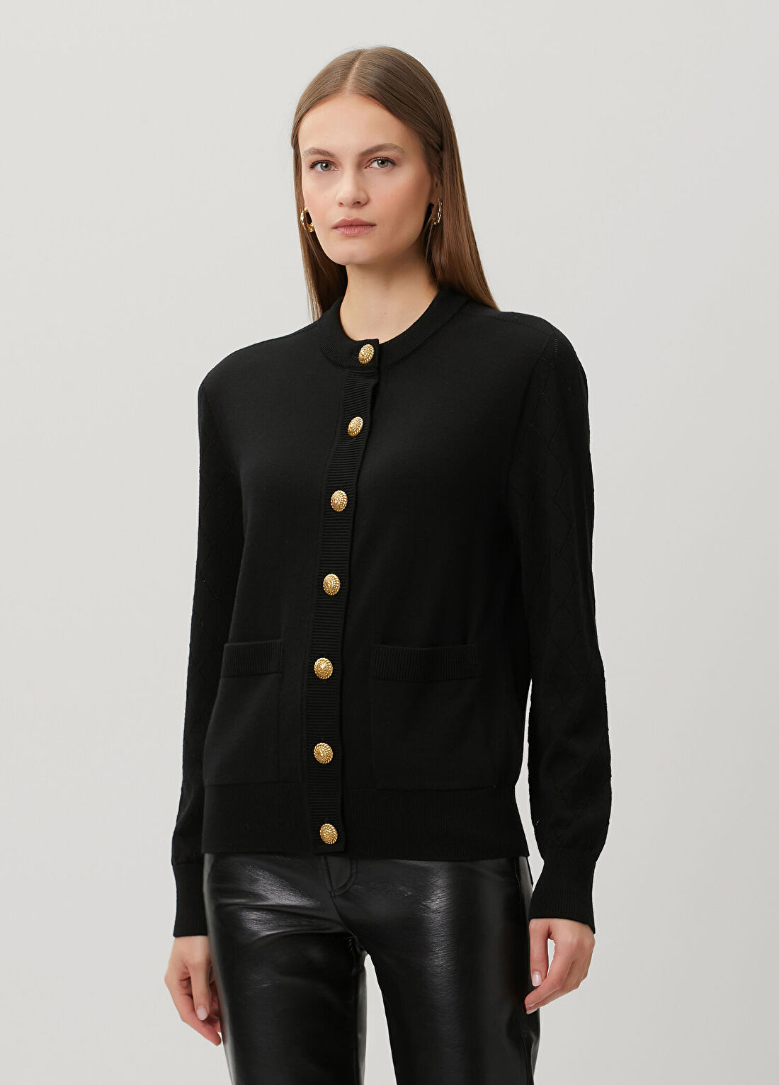 Balmain Siyah Yün Hırka