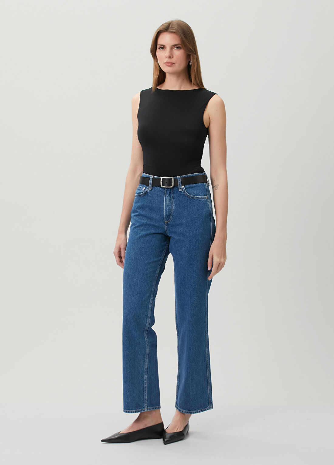 Rag&Bone Luca Siyah Sırtı Açık T-shirt görsel 2