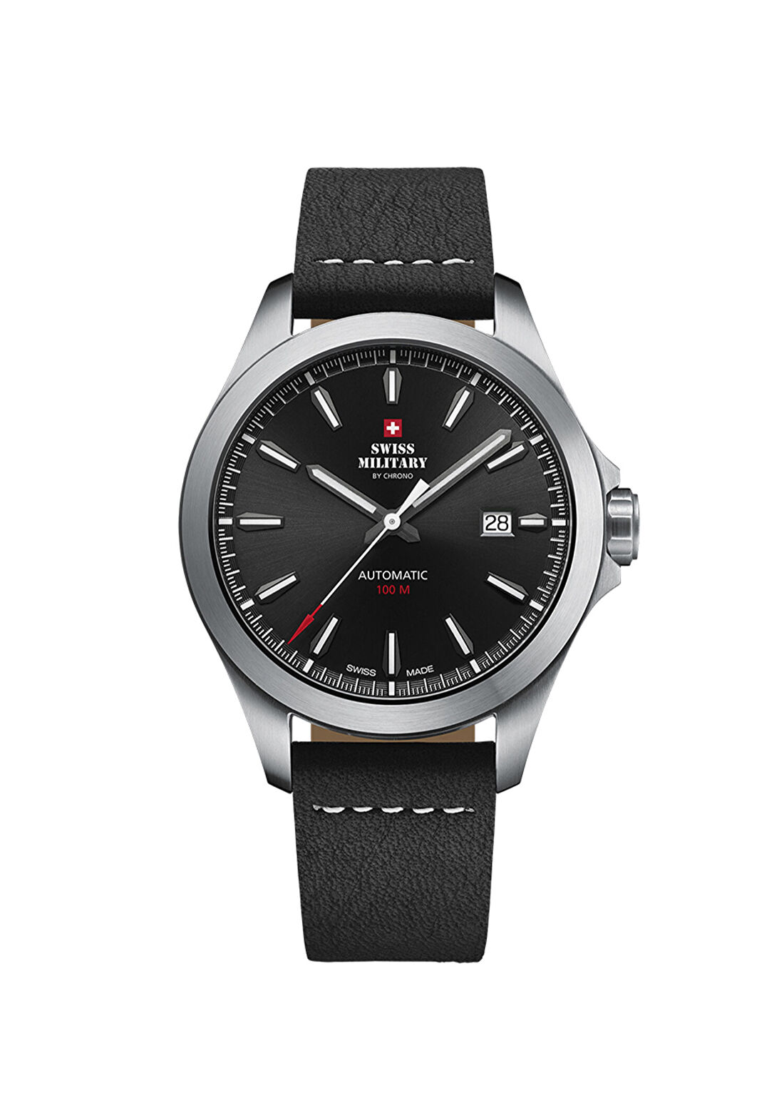Swiss Military By Chrono SMA34077.07 Gümüş Deri Erkek Kol Saati